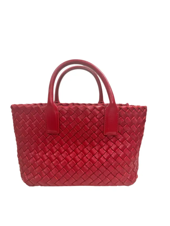 Bottega Veneta, sac cabas cuir rouge en seconde main dépôt vente maroquinerie de luxe Nice