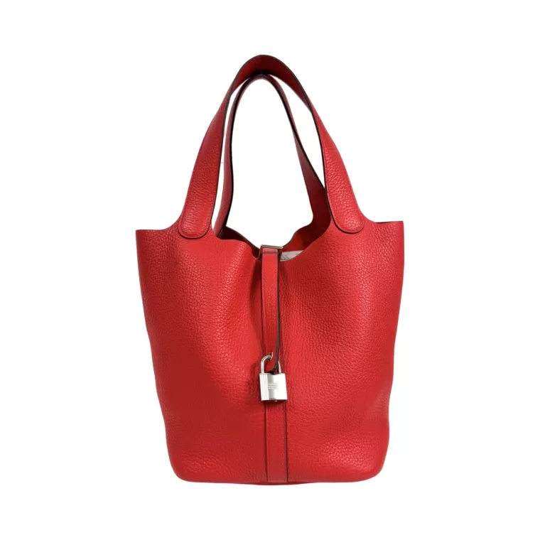 Hermès, sac "Picotin" rouge seconde main en dépôt vente à Cannes