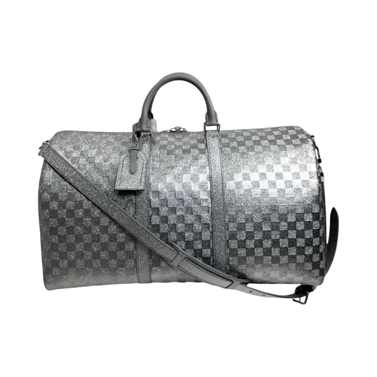 Louis Vuitton X Virgil Abloh, Keepall 50 glitter, dépôt vente Monaco, seconde main, luxe, edition limitée.