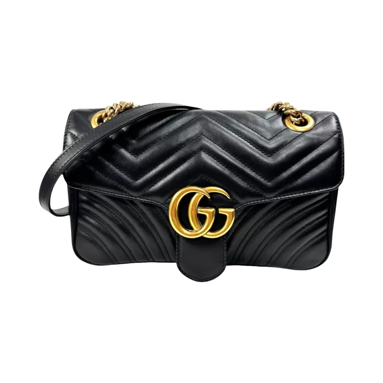 Dépôt vente Luxe, seconde main proche de Nice : Gucci, Sac "Marmont" noir