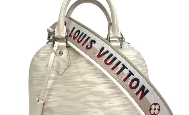 Louis Vuitton, Sac "Alma BB" cuir épi ivoire seconde main luxe dépôt vente Cannes